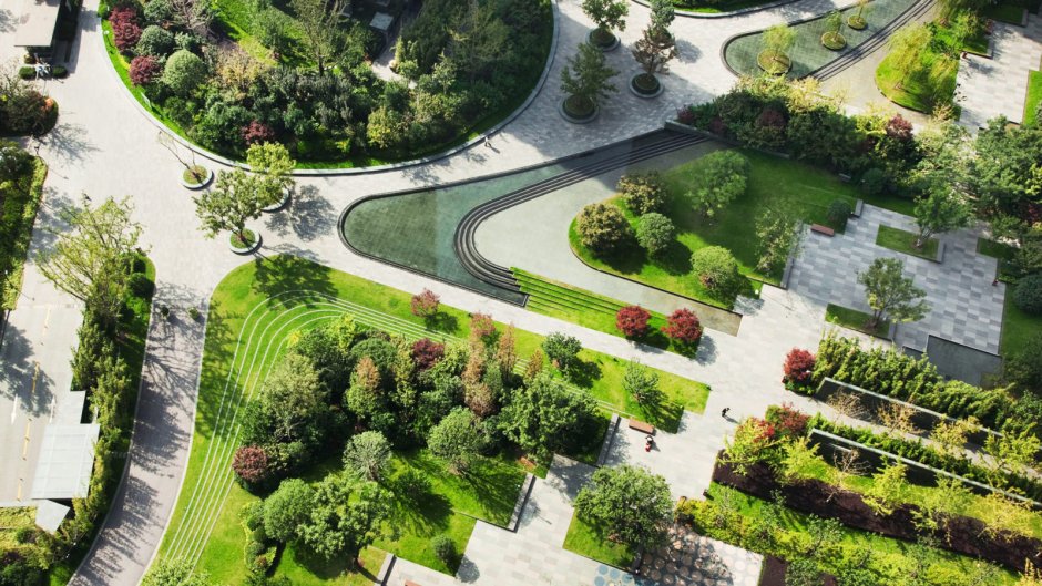 Парк Navy Yards Central Green генеральный план