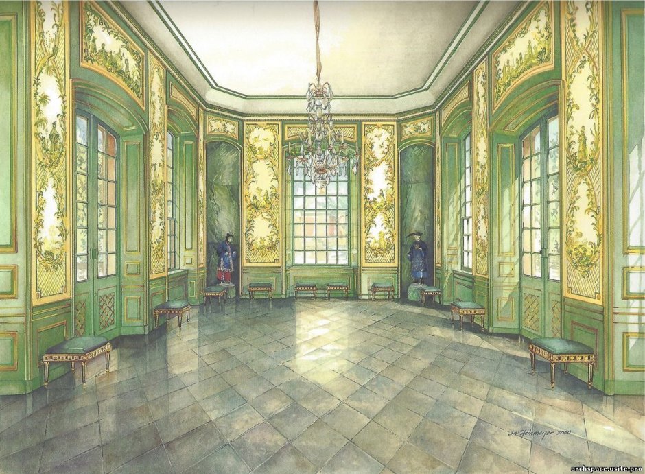 Зеленая гостиная Юсуповского дворца