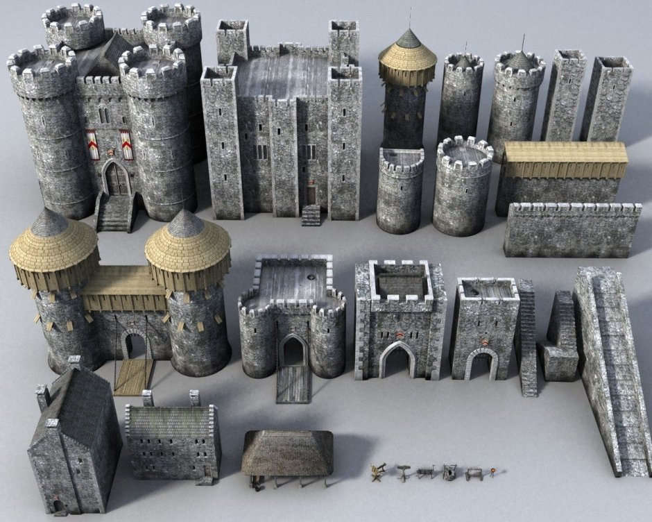 Средневековый замок арт