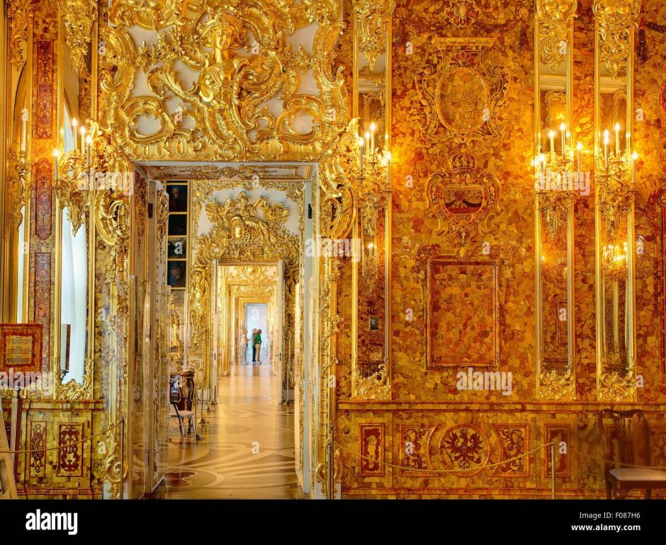 Большой Екатерининский дворец внутри Янтарная комната