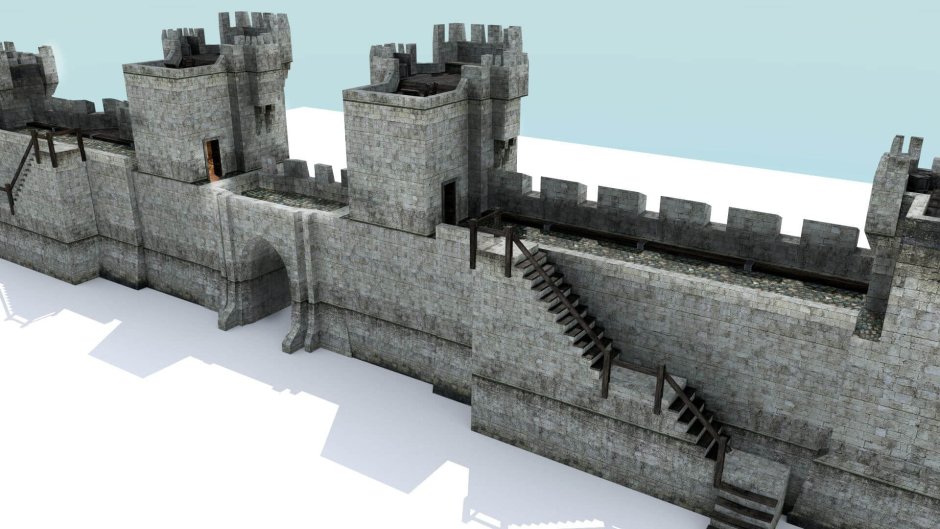 Стены замок средневековый Винтерфелл