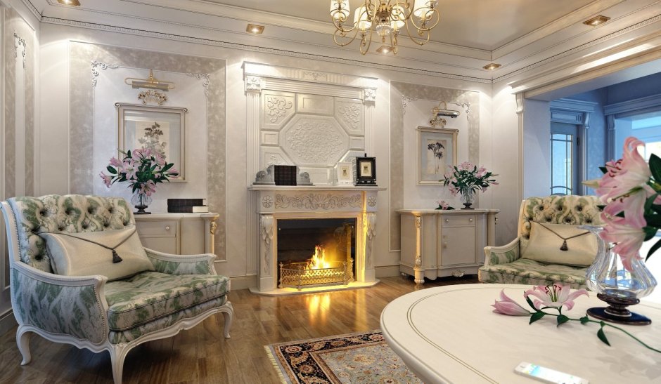 Декорация камина