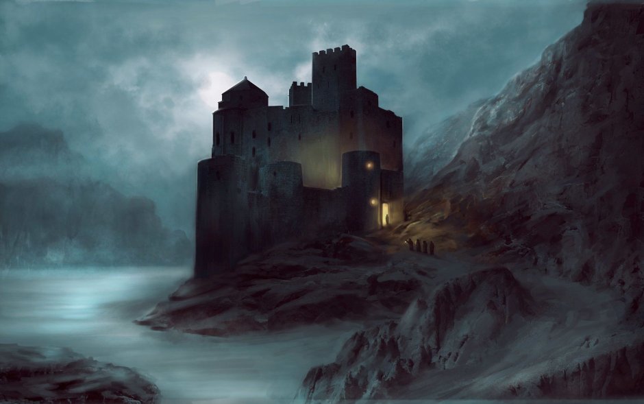 Замок ночь живопись