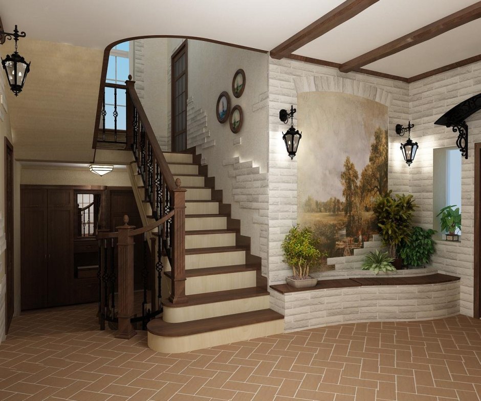 Дизайн коридора в частном доме