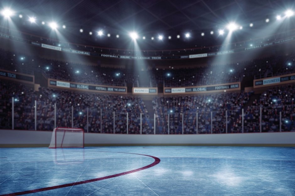 Empty Ice Rink Arena