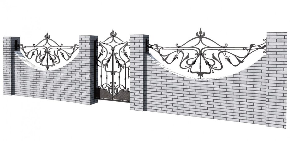 Кованый забор в стиле Модерн