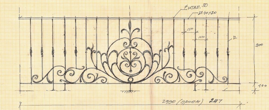 Кованые навершия на забор эскизы