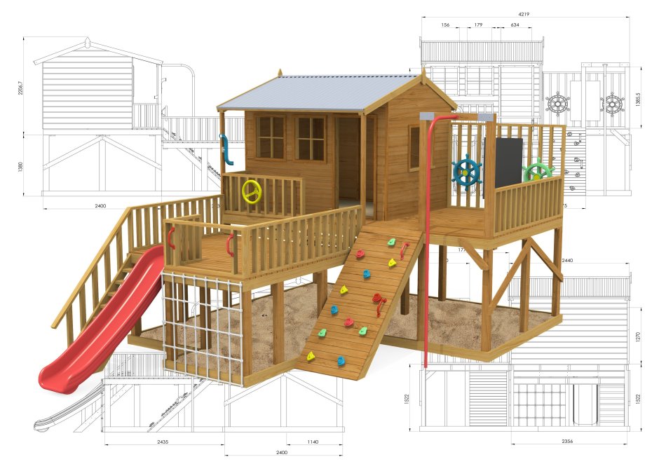 Проект детской деревянной площадки