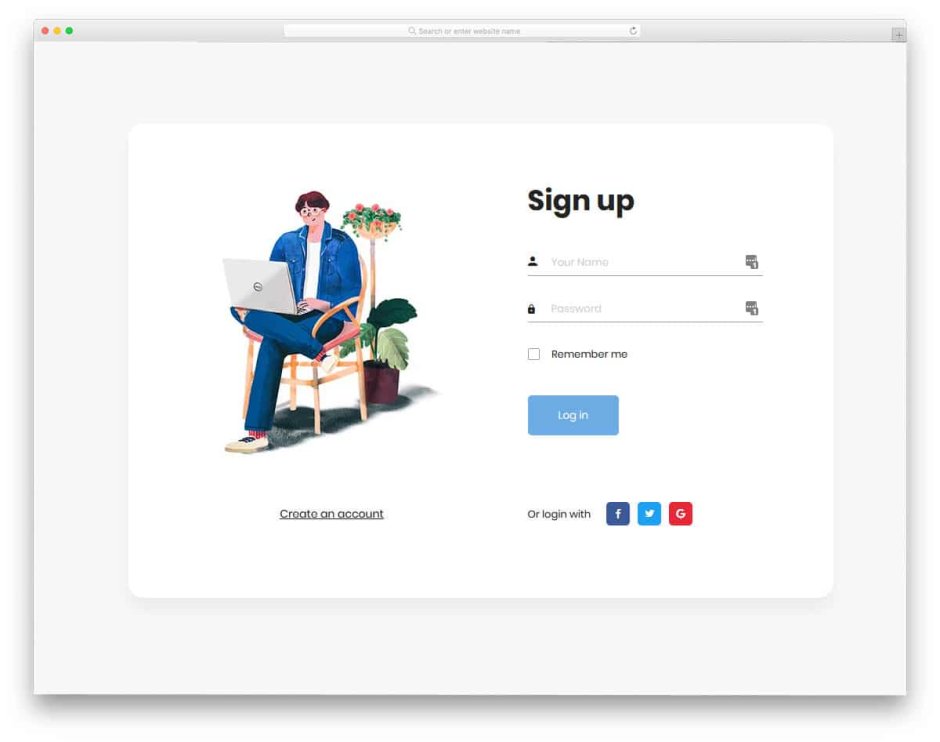 Bootstrap login form