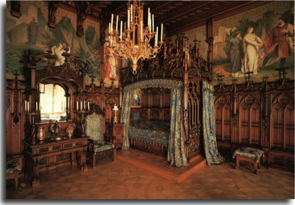 Спальня Людвига II замок Нойшванштайн