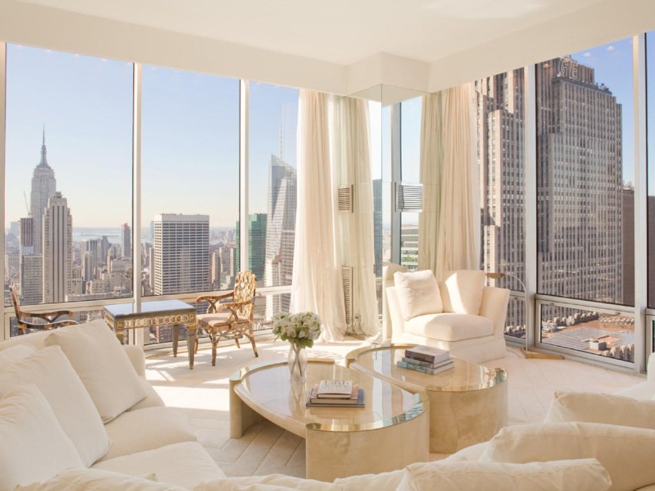 Нью-Йорк Манхэттен квартиры с панорамными окнами