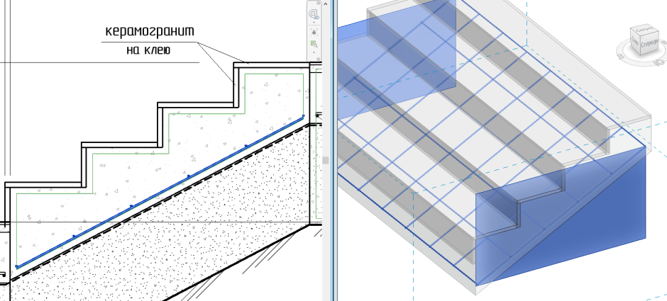 Армирование бетонного крыльца чертеж