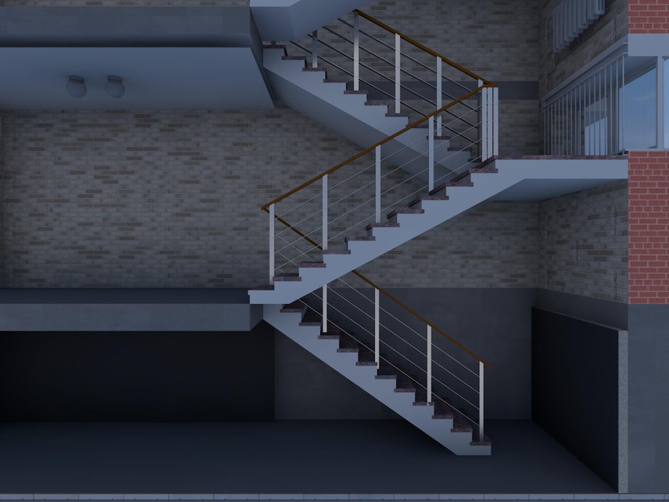 Внешняя лестница на второй этаж