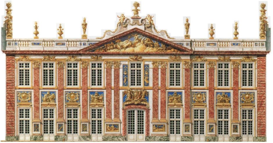 Версальский дворец фасад чертеж