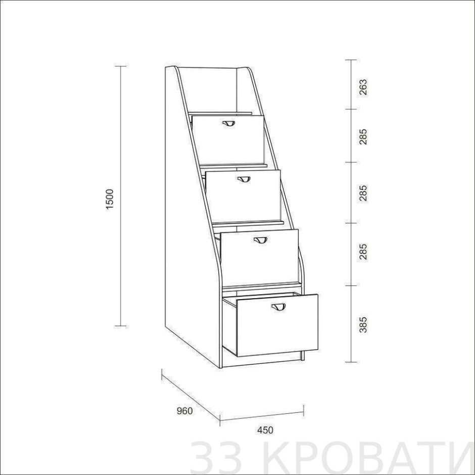 Приставная лестница на чердак
