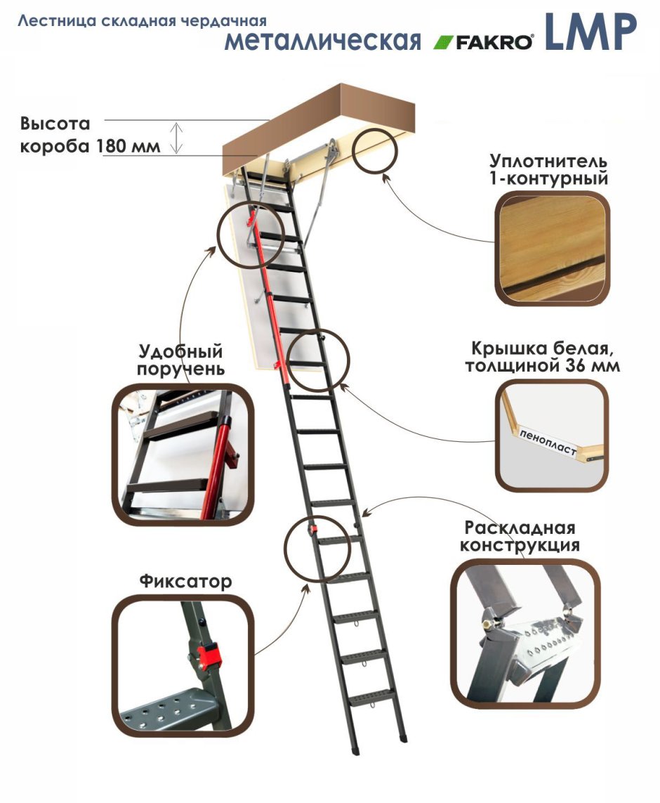 Чердачная лестница Fakro LMP 600*1440*3660