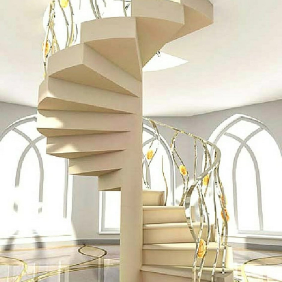 Лестница спиральная на 2 этаж