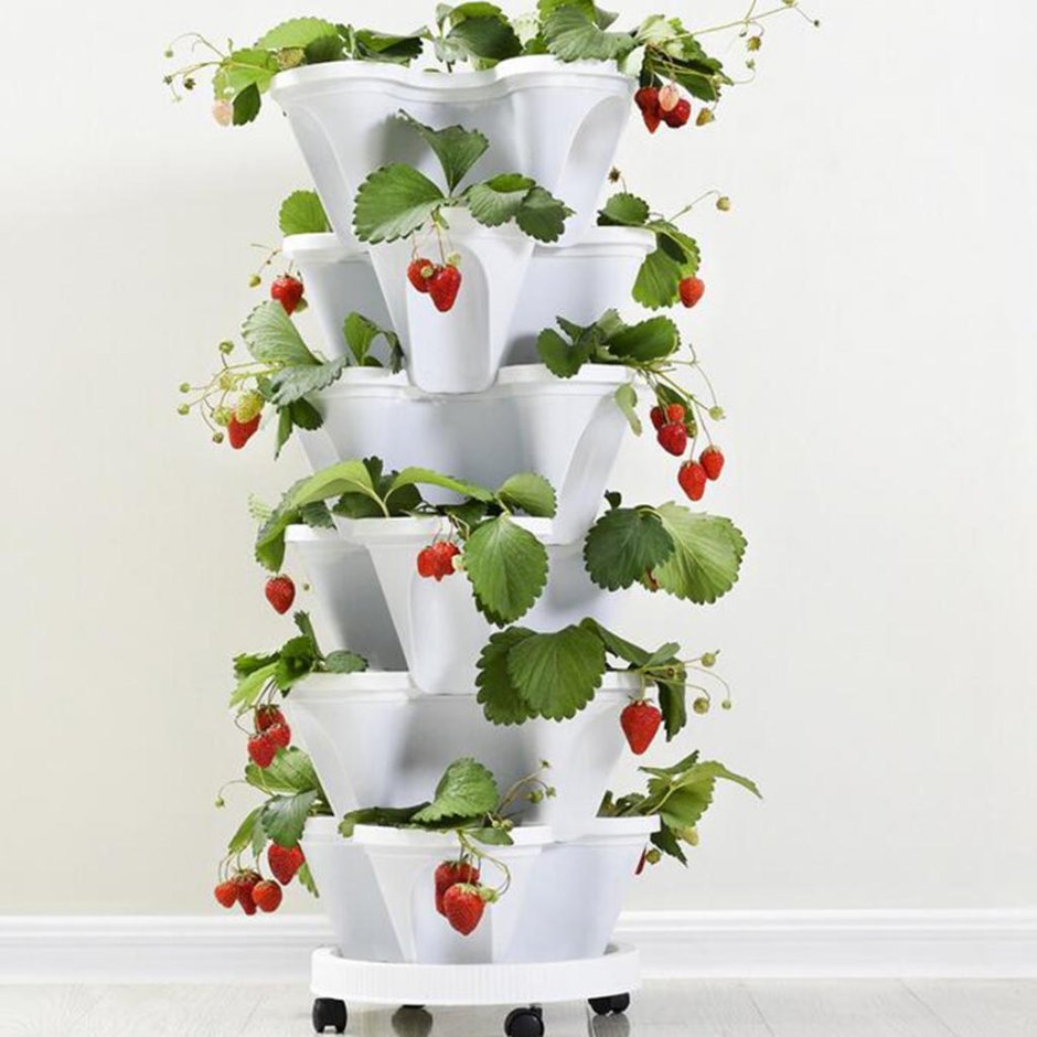 Hydroponic Stackable Vertical Plant Pot Plastic Flower Pot