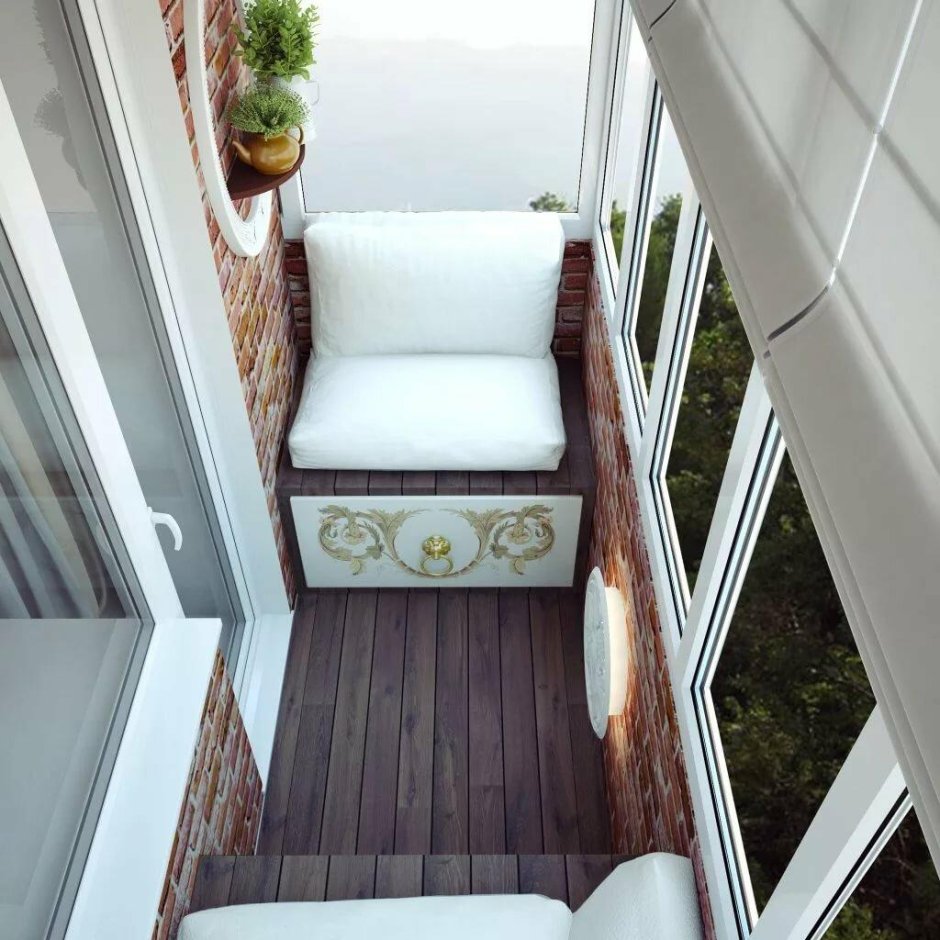 Стильный интерьер балкона