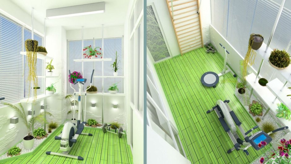 Спортзал на лоджии