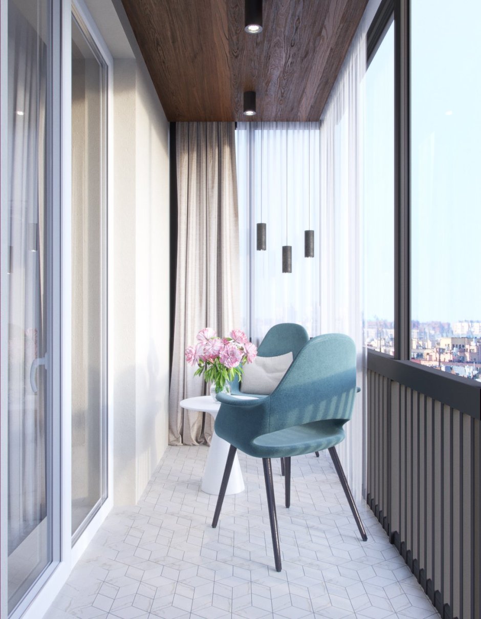 Шторы на панорамную лоджию