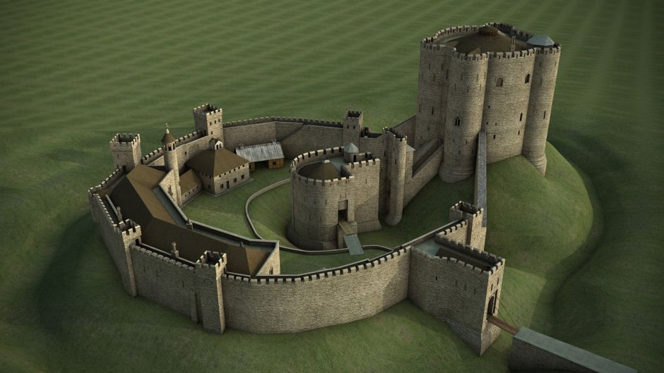 Замок Кайрфилли Уэльс дракон