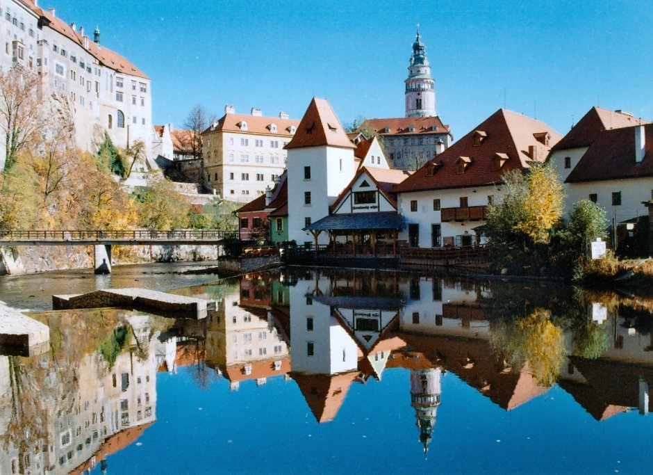 Чешский Крумлов замок вид