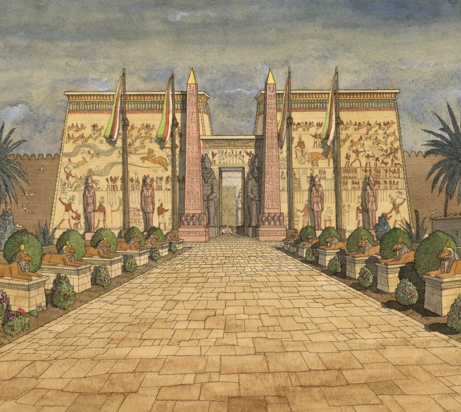 Храм в Луксоре Египет реконструкция