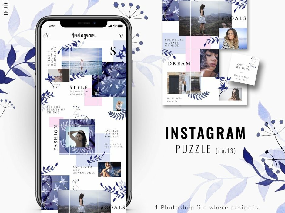 Шаблон бесконечной ленты в Instagram бизнес