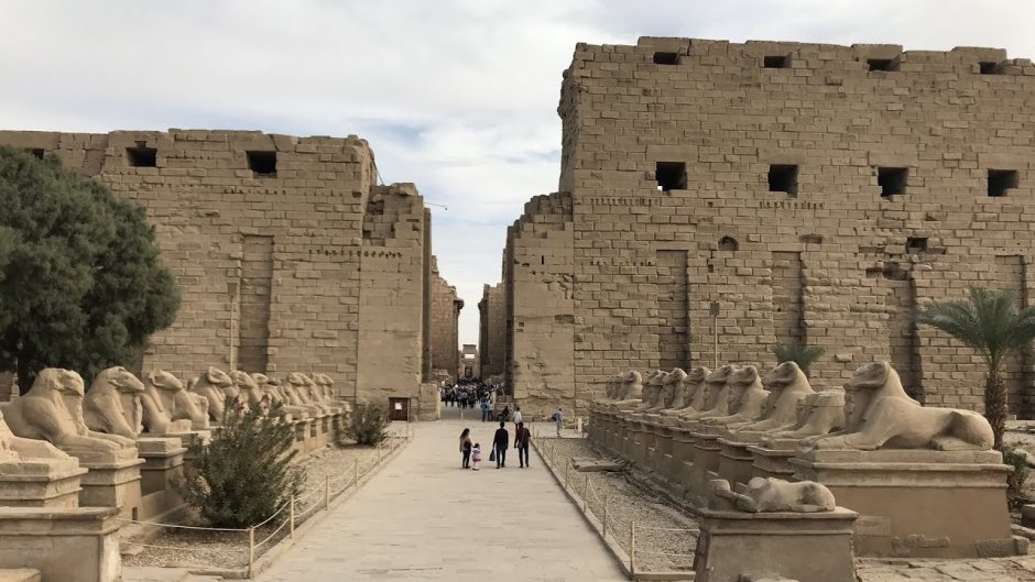 Храм Карнак в Луксоре план 3д