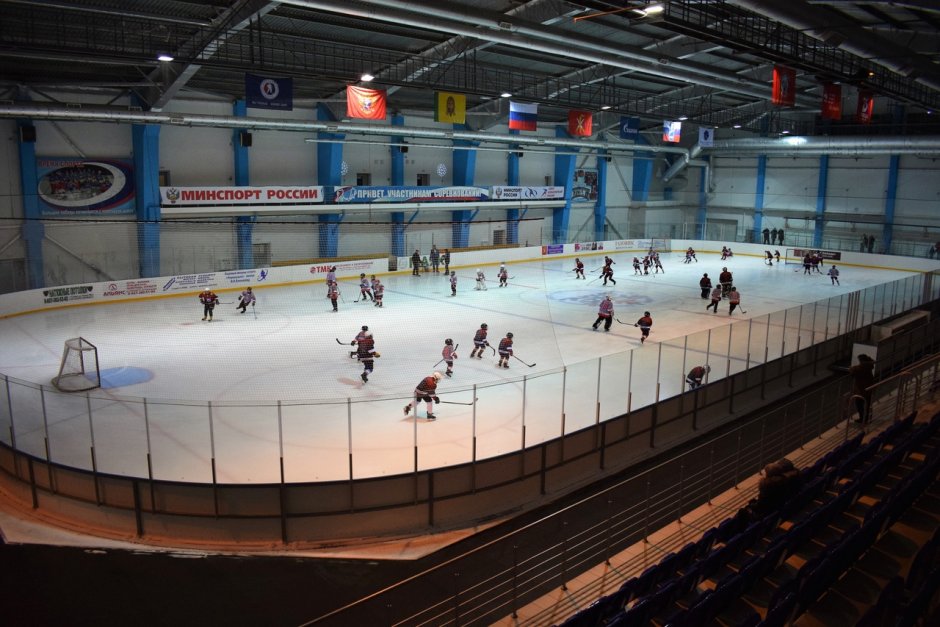 Empty Ice Rink Arena