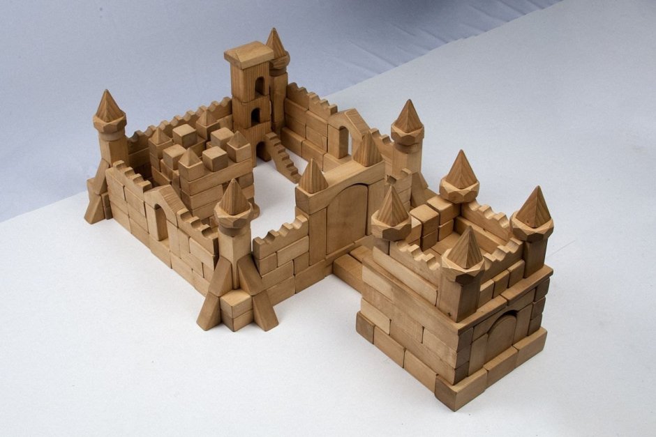 Крепость деревянные кубики