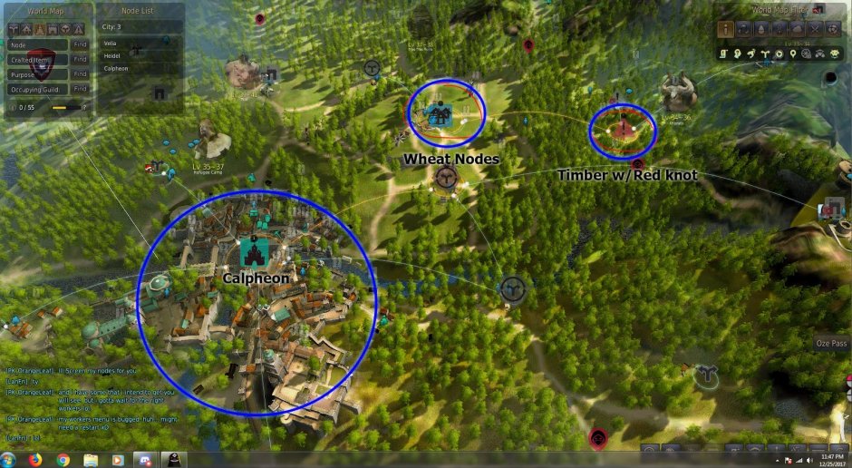 Кладбище хексы Black Desert на карте
