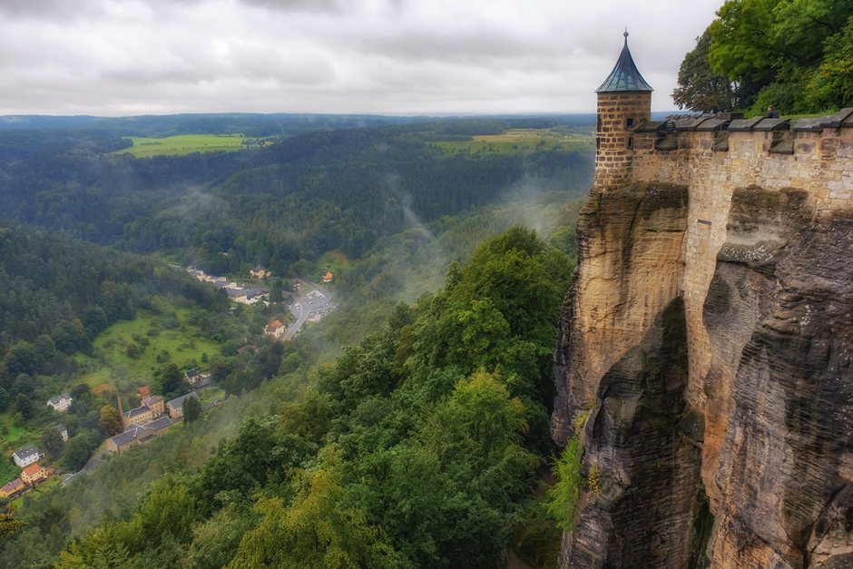 Кёнигштайн Саксонская Швейцария на карте