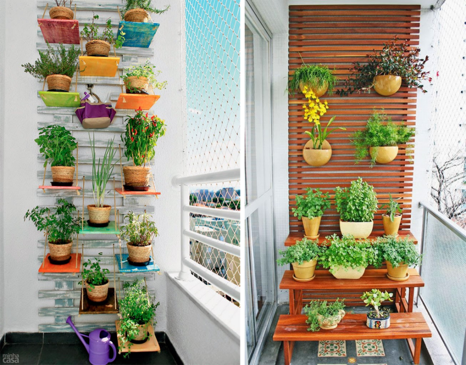 Стеллаж для огорода на балконе