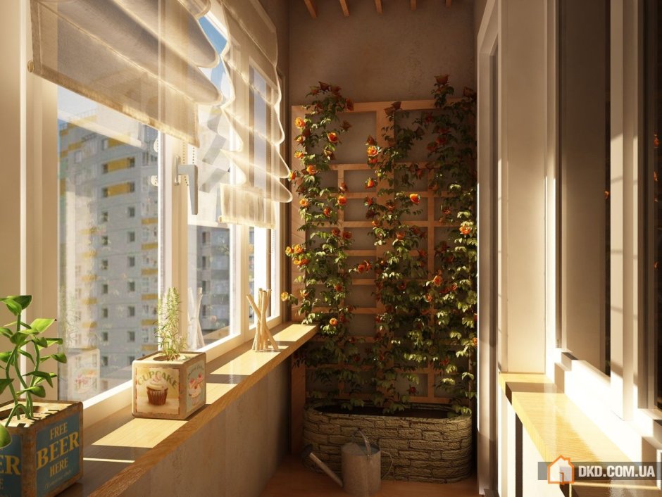 Декор маленького балкона