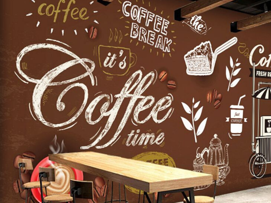 Роспись стен в кофейне