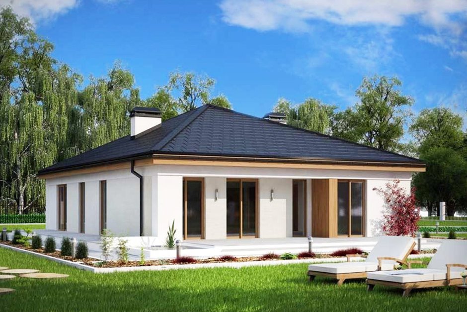 Z500 проекты одноэтажных домов с террасой