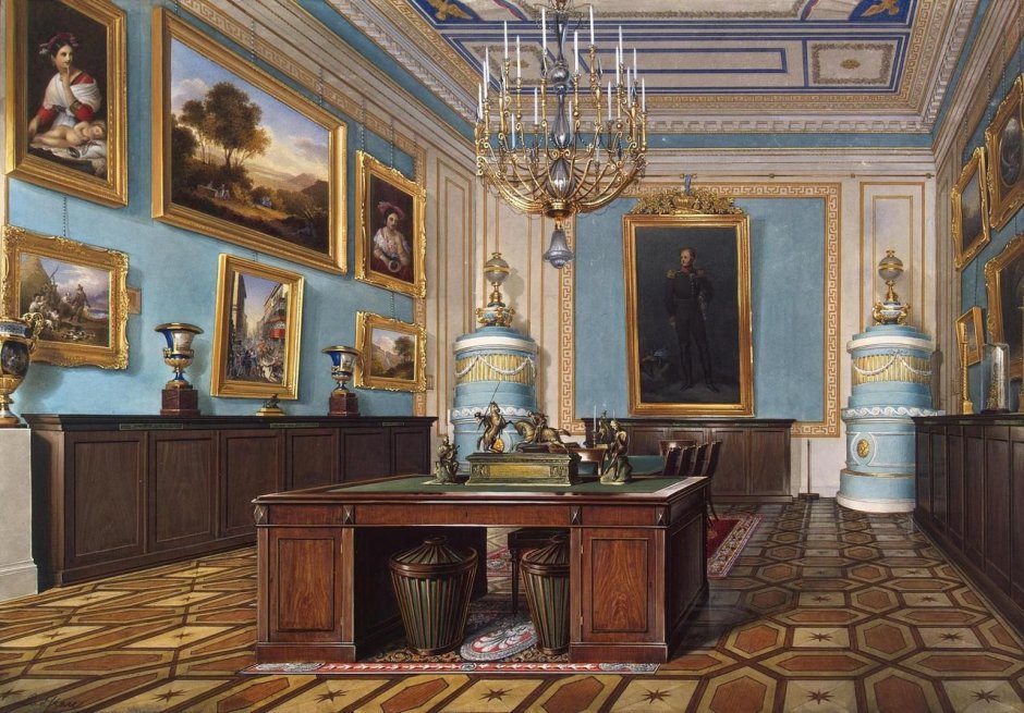 Эдуард Петрович ГАУ (1807-1887) - интерьеры зимнего дворца.