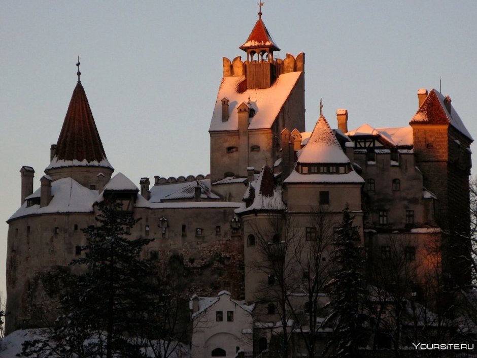 Румыния Трансильвания замок Дракулы зимой