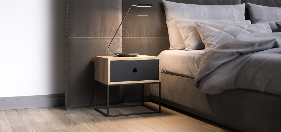 Прикроватная тумба Cortez Charcoal Floating Nightstand