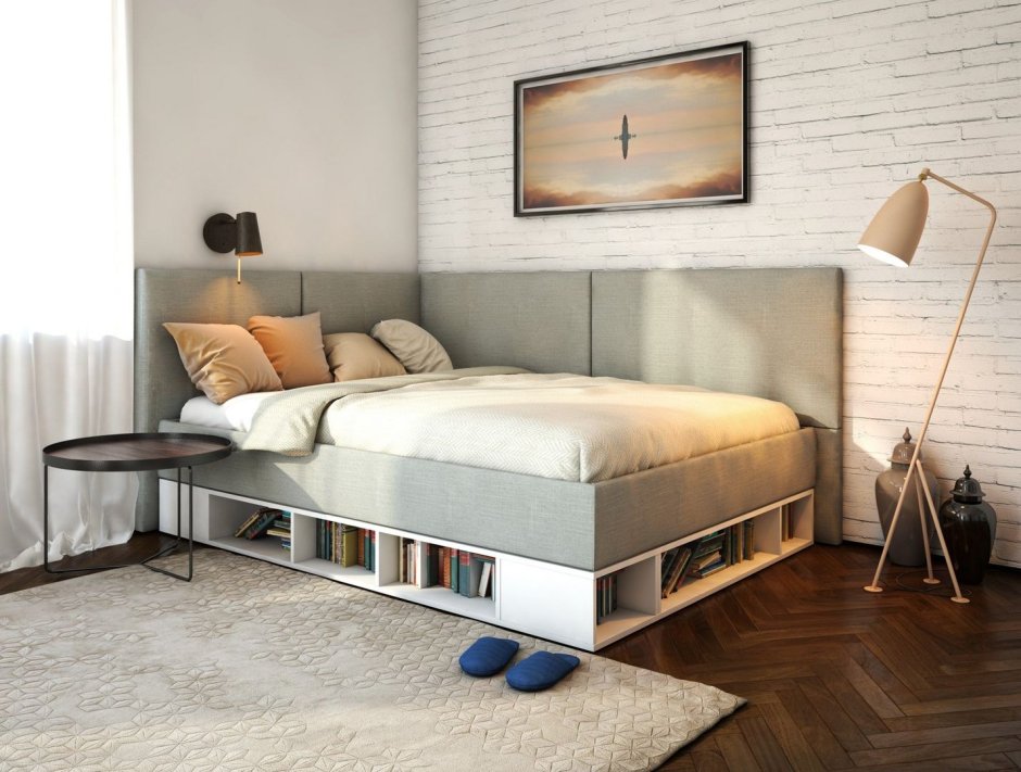 Кровать в стиле лофт из металла индустриал