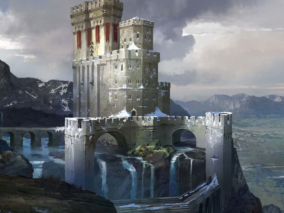 Средневековый замок Европы Конуи