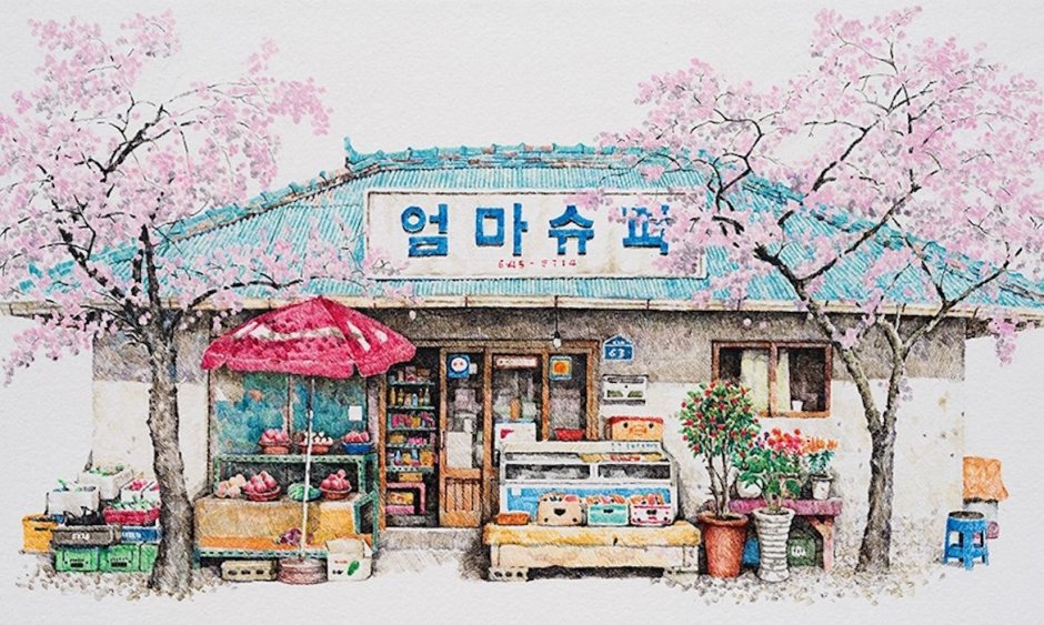 Эстетика корейских магазинов