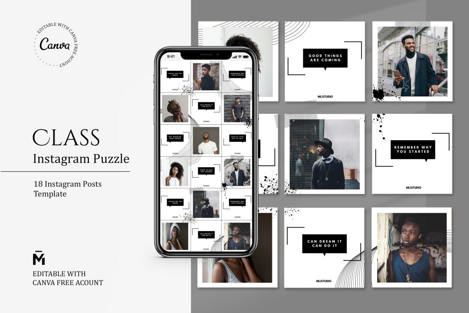 Instagram Puzzle Template free