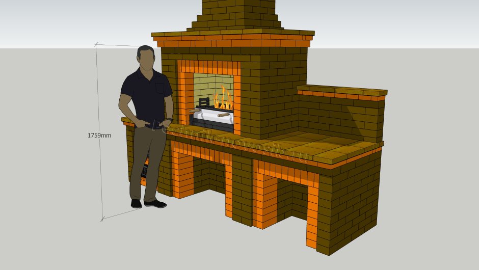 Мангал казан из кирпича проекты порядовка