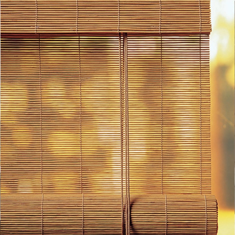 7086. Бамбуковая рулонная штора мате