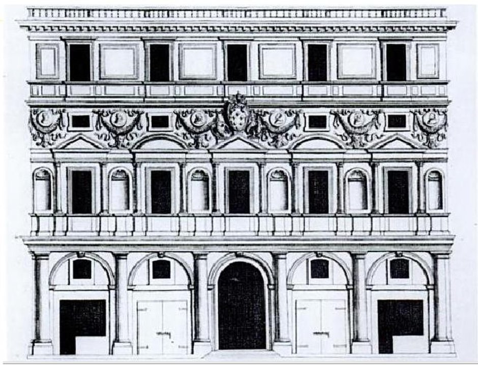 Фасад палаццо Бранконио дель Аквила в Риме