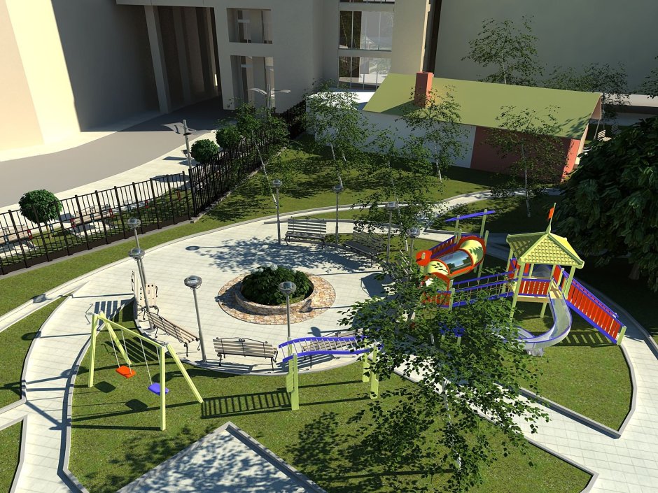 Сквер с детской площадкой