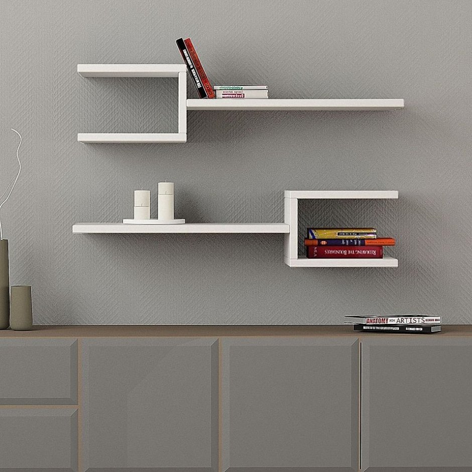 Полка "Wall Shelf-s (bas WL-001)" белая